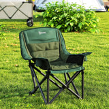 Outsunny Portable Padded Camping Chair, with Bag - Olive Green