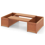 Outdoor Plant Container with Seat for Garden Yard Balcony Deck