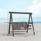 Outsunny Three-Seater Wooden Swing Bench