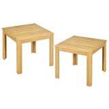 Wooden Square Patio Coffee Bistro Table-Natural