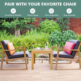 Wooden Square Patio Coffee Bistro Table-Natural