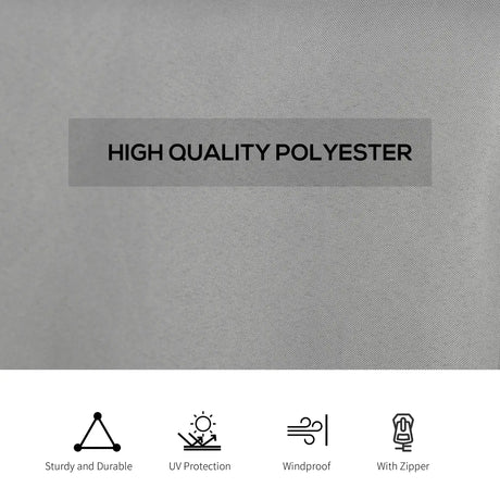 Outsunny 4 Pack Replacement Gazebo Curtains Privacy Panel for Most 3 x 4m Gazebo Canopy Pavillion Outdoor Shelter Sidewalls Accessories Light Grey