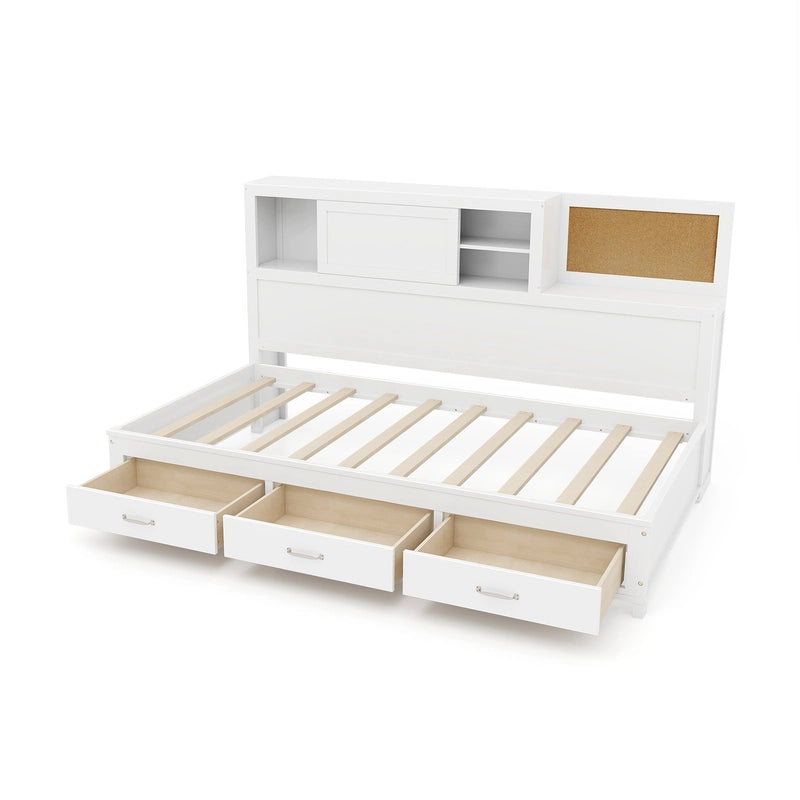 Single/Double Daybed Frame with 3 Storage Drawers-Single Size