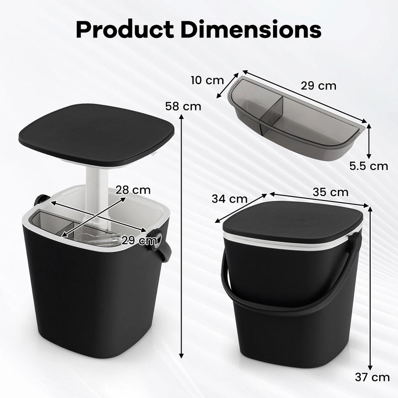3-in-1 Portable Cooler Bar Table with Bottle Opener and Lift Top Lid for Camping Poolside-Black