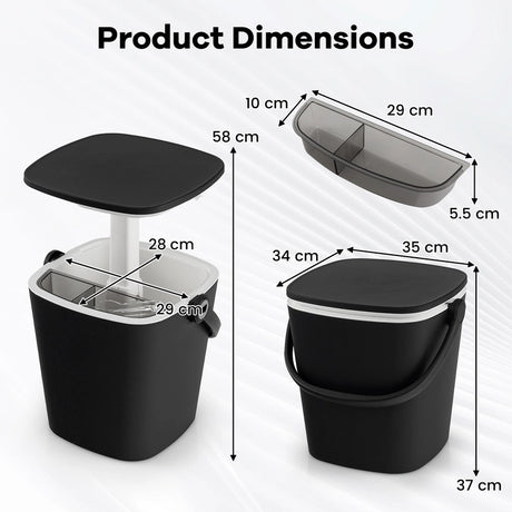 3-in-1 Portable Cooler Bar Table with Bottle Opener and Lift Top Lid for Camping Poolside-Black