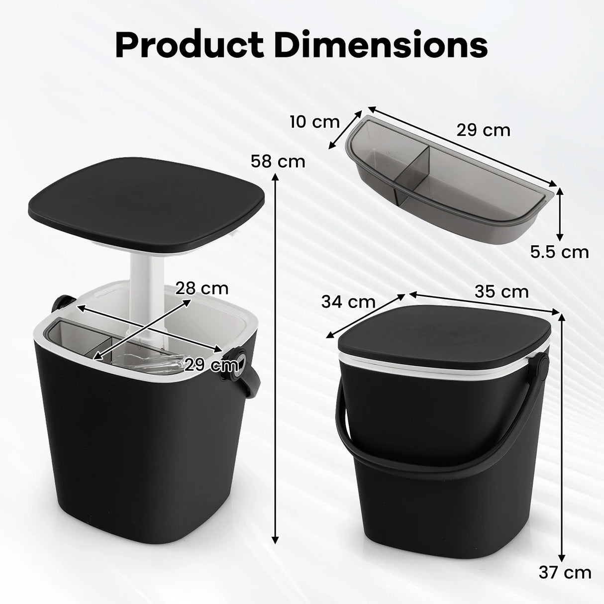 3-in-1 Portable Cooler Bar Table with Bottle Opener and Lift Top Lid for Camping Poolside-Black