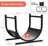 17 Inch U-Shaped Firewood Rack Steel