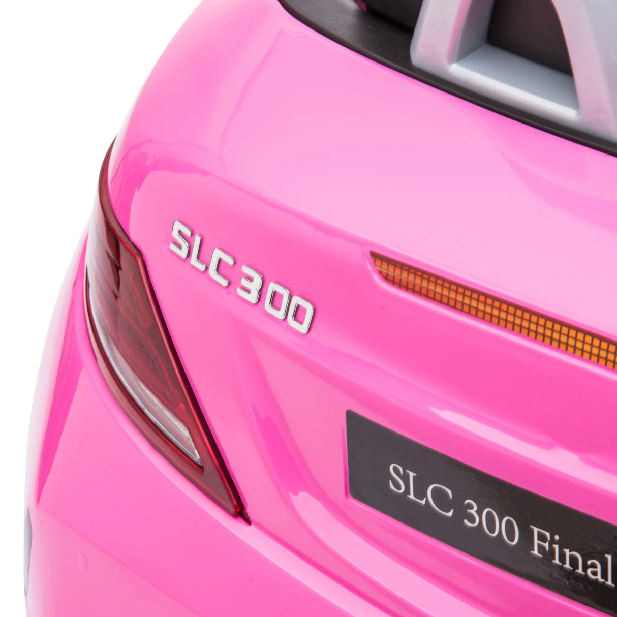 HOMCOM Benz SLC 300  Licensed 12V Kids Electric Ride On, with Music, Remote Control, LED Headlights, Horn, Pink