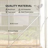 Outsunny Walk-in Polytunnel Greenhouse Green House with Roll-up Sidewalls, UV-resistant PE Cover, 3 x 2 x 2m, White