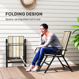 Outsunny Rattan Reclining Garden Chairs - Orange