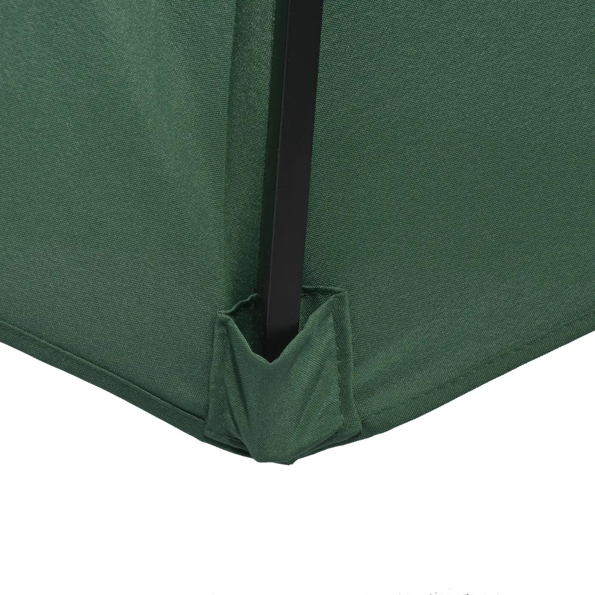 Outsunny Garden 3 m Parasol Umbrella, Outdoor Market Table Umbrella Sun Shade Canopy with 8 Ribs, Easy Push to Open, Green