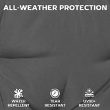 Outsunny Sun Lounger Cushions Only, Garden Lounge Chair Cushions Set of 2, Sunbed Replacement Pads with 4 Ties, Dark Grey