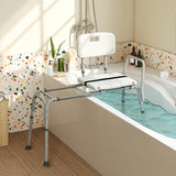 Sliding Tub Transfer Bench Adjustable Inside Bathtub Chair with Safety Belt