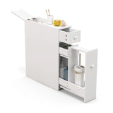 White wooden bathroom cabinet side cabinet niche cabinet white