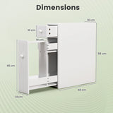 White wooden bathroom cabinet side cabinet niche cabinet white