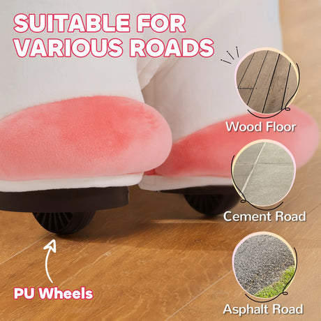 AIYAPLAY 6V Electric Ride on Unicorn, Battery Powered Kids Ride on Animal Toy with Music, Forward Control, for Ages 18-36 Months