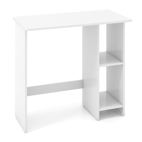 Small Computer Desk with Storage and Adjustable Shelf-White