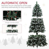 HOMCOM 7ft Snow-Dipped Artificial Pine Christmas Tree