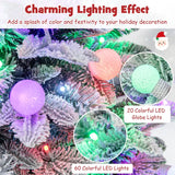 Snow Flocked Potted Xmas Tree with 148 PVC and PE Tips