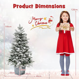 Snow Flocked Potted Xmas Tree with 148 PVC and PE Tips