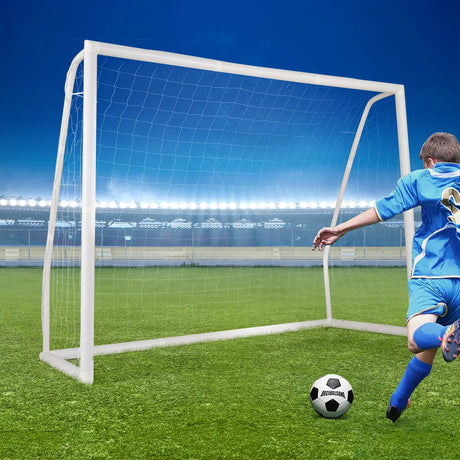 12' x 6'/8' x 6'/6' x 4' Soccer Goal with Ground Stakes and Soccer Cones