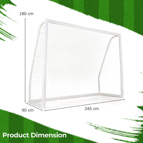 12' x 6'/8' x 6'/6' x 4' Soccer Goal with Ground Stakes and Soccer Cones