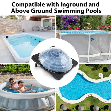Solar Pool Heater with Rotatable Hose Connectors and Foldable Legs