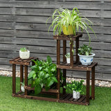 Solid Wood Plant Stand Multi-Tier Flower Pot Holder Indoor/Outdoor