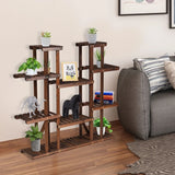 6 Tier Wood Plant Stand Flower Shelf Rack Holder