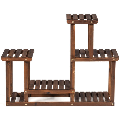 Solid Wood Plant Stand Multi-Tier Flower Pot Holder Indoor/Outdoor