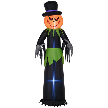 Outsunny 8ft Light-Up Pumpkin Man Halloween Decoration