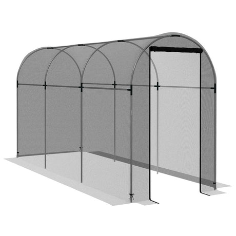 Outsunny 360 x 120cm Mini Polytunnel Greenhouse, Black