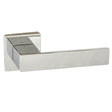 Senza Pari Panetti Lever Door Handle on Flush Square Rose - Polished Chrome - Set