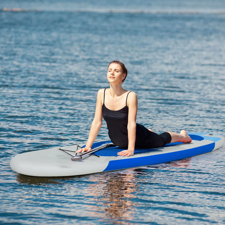 10 Feet Inflatable Stand Up Paddle Board 6Inch Thick with Backpack Leash Aluminum Paddle