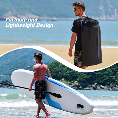 10 Feet Inflatable Stand Up Paddle Board 6Inch Thick with Backpack Leash Aluminum Paddle