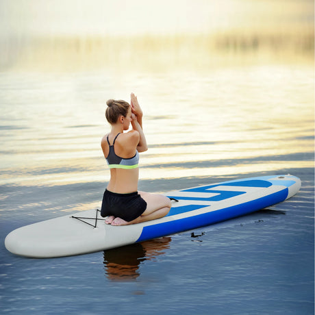 10 Feet Inflatable Stand Up Paddle Board 6Inch Thick with Backpack Leash Aluminum Paddle