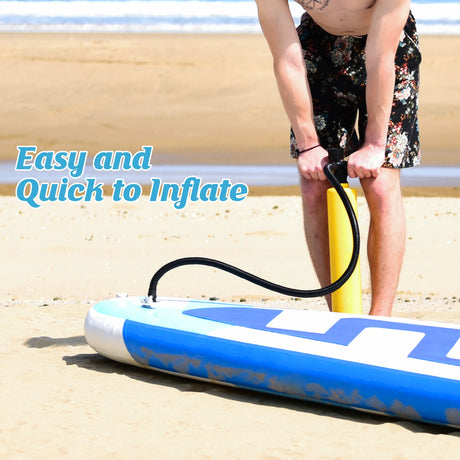 10 Feet Inflatable Stand Up Paddle Board 6Inch Thick with Backpack Leash Aluminum Paddle