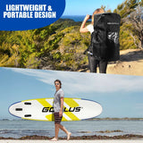 11 Feet Inflatable Stand Up Paddle Board with Aluminum Paddle-Yellow