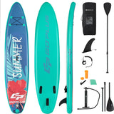 10 Feet Inflatable Stand Up Paddle Board with Backpack Leash Aluminum Paddle-L