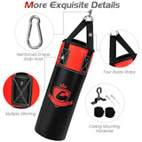 11 Pounds Kids Hanging Punching Bag Set with Punching Gloves-Black