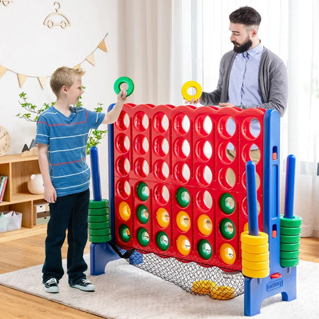 4-to-Score Giant Game Set with Net Storage-Blue