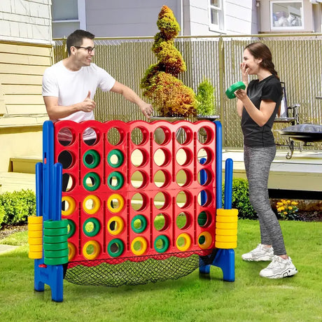 4-to-Score Giant Game Set with Net Storage-Blue