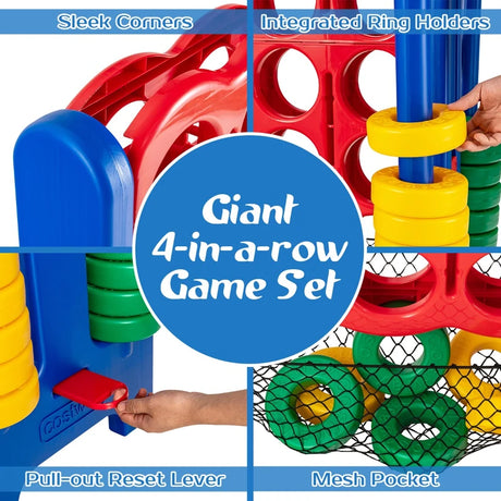 4-to-Score Giant Game Set with Net Storage-Blue