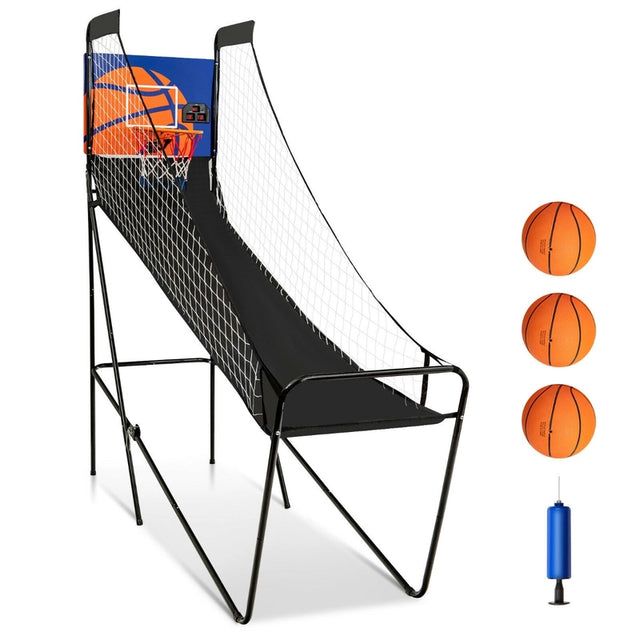 Portable Arcade Basketball Game with Electronic Scorer for Indoor Party