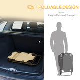 Outsunny 2 in 1 Folding Sun Lounger Reclining Garden Chair Set of 2 with 2-Level Adjustable Backrest, Outdoor Zero Gravity Recliner Garden Chairs with Head Pillow and Armrests, Beige