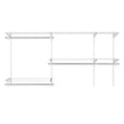 Custom Closet Organizer Kit 3 to 5 Feet Wall-Mounted Closet System with Hang Rod-White