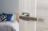 Senza Pari Bianca Lever Door Handle on Square Rose - Satin Nickel - Set