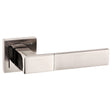 LIMITED EDITION Senza Pari Casalli Lever Door Handle on Square Rose - Satin Nickel/Polished Nickel - Set