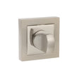 Senza Pari WC Turn and Release on Square Rose - Satin Nickel/Polished Nickel - Each