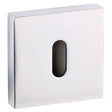 Senza Pari Key Escutcheons on Minimal Square Rose - Polished Chrome - Pair